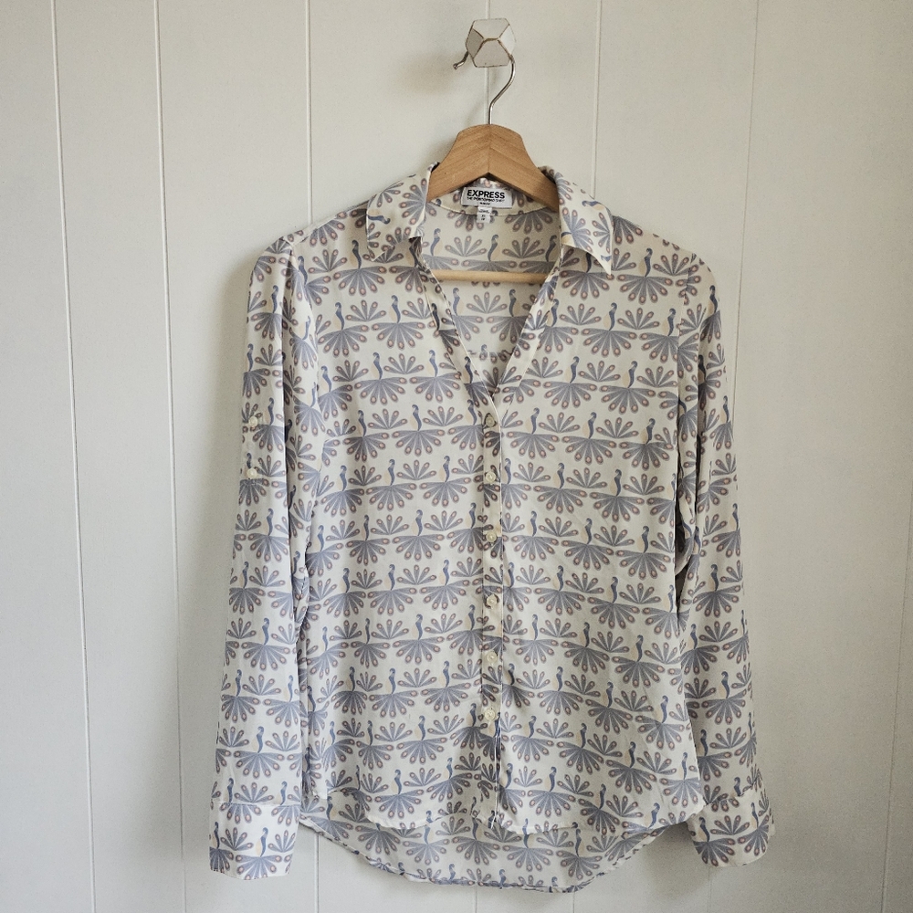 ☆ EXPRESS Peacock Portofino Top